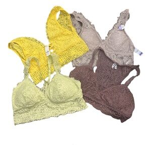 4 bralettes bundle size Large from AERIE, MUDD, RUE 21, and SHEIN NWT and NWOT